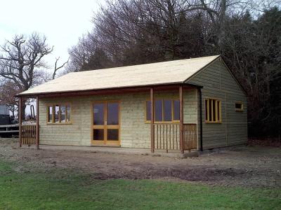 Pic 35. 9.0m x 6.0m Cricket Pavilion - Note building awaiting roof finish